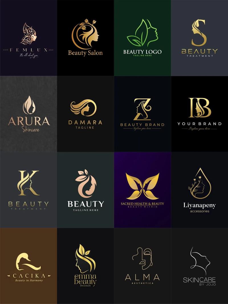 簡(jiǎn)約女性皮膚管理美容美業(yè)logo設(shè)計(jì)